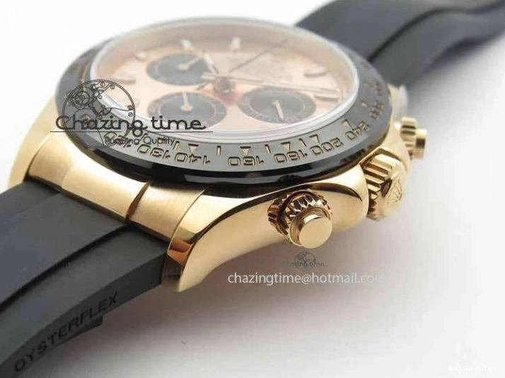 0417 RelaxedFit Daytona 116515 Noob 1:1 Best Edition Rose Gold Dial On Black Rubber Strap A7750(Free Extra Strap) 3740